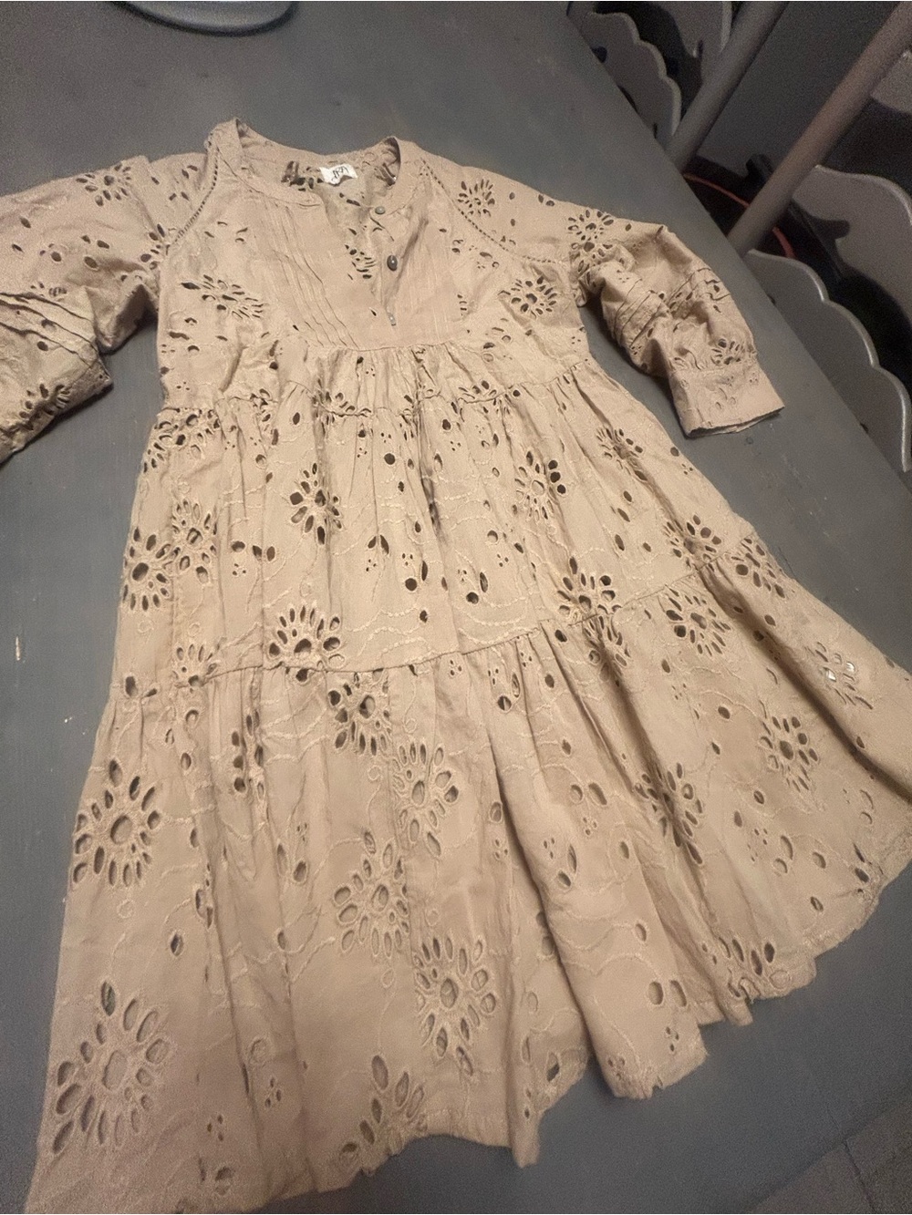 dRA Anthropologie eyelet bohemian dress 
Shear eyelet so cute